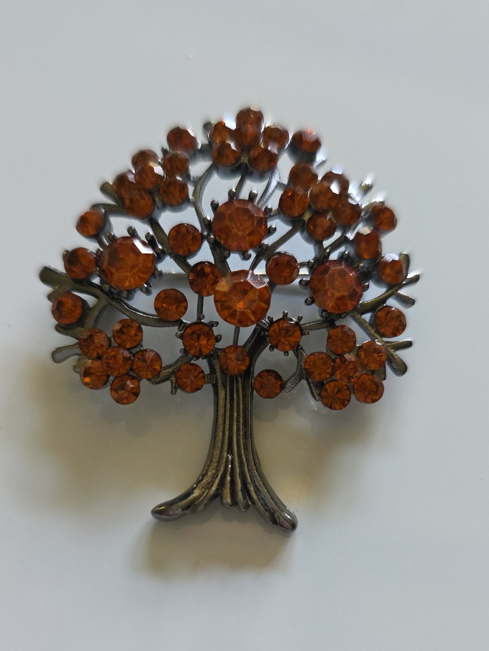 Tree of Life Brooch with Amber Crystals - Women Jewelry #1